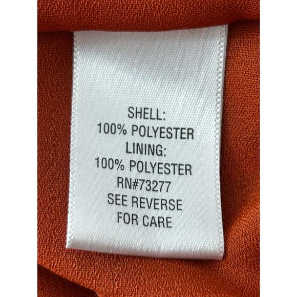 APT 9 Women’s Burnt Orange Pattern Sleeveless Sheer Top Sz M - Picture 12 of 12